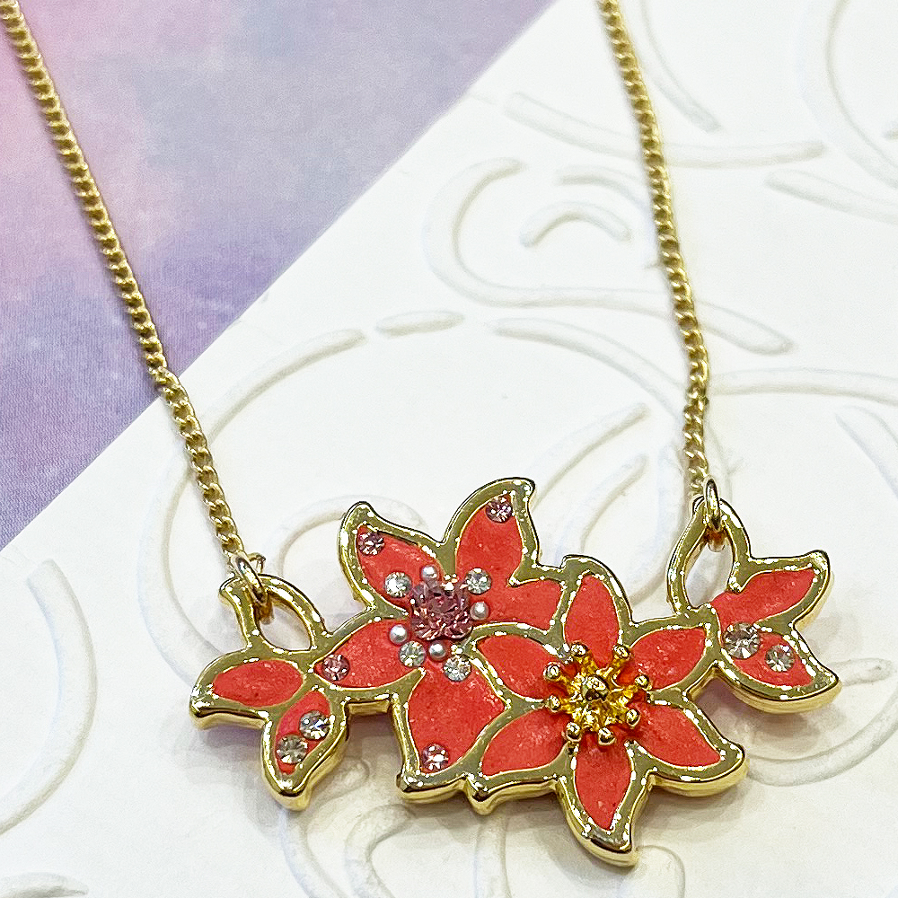 兒童珠寶設計師_緋紅櫻花項鍊